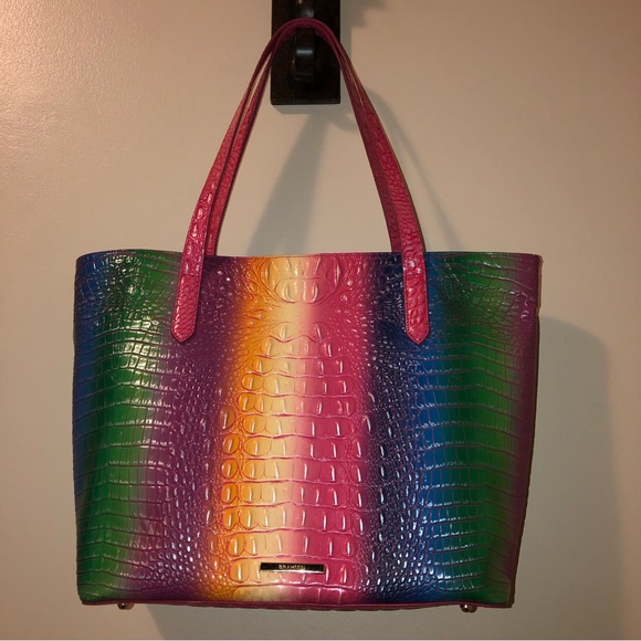 Brahmin Multicolor Croc-Embossed Tote - Picture 1 of 16